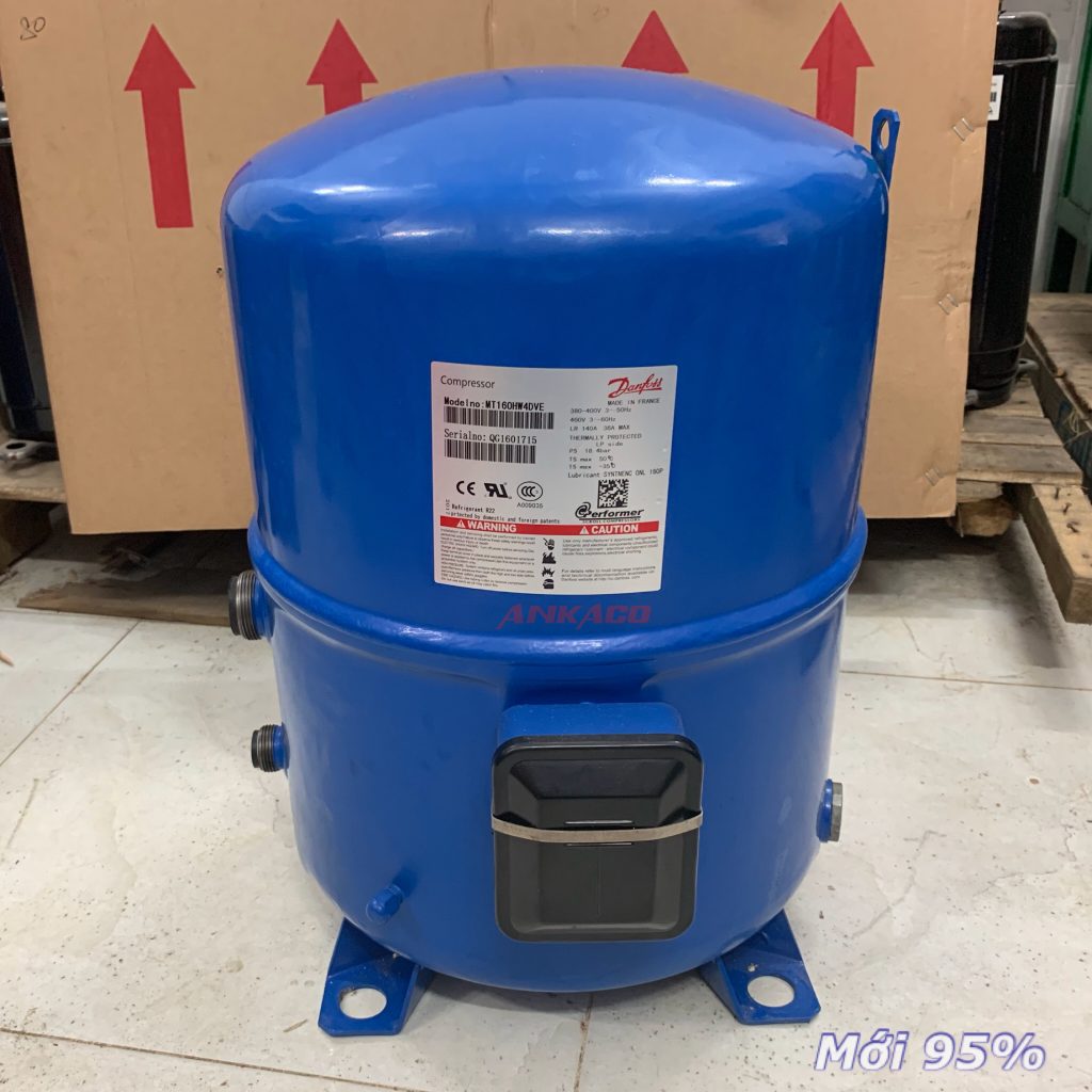 Máy nén lạnh Danfoss 13HP - MT160HW4EVE 7 máy nén lạnh danfoss 13hp MT160HW4DVE, mới 95%