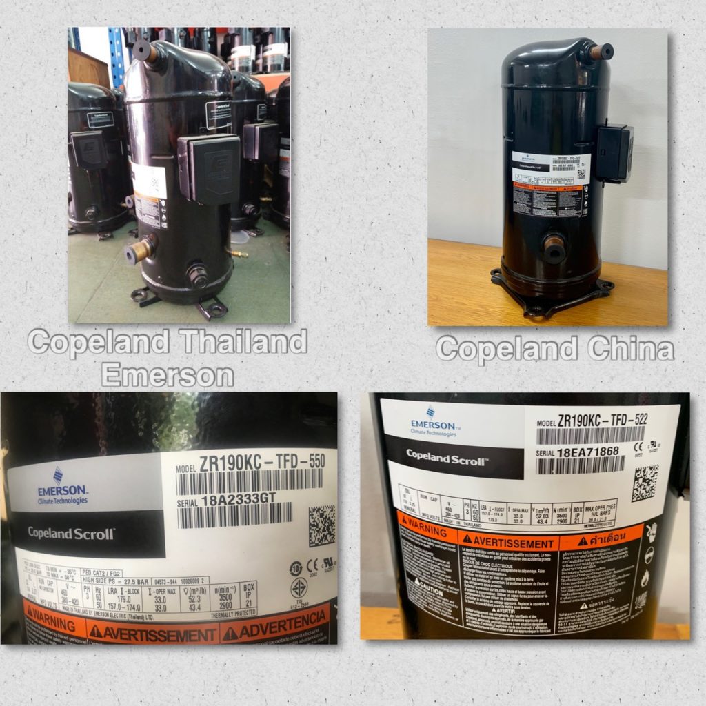 Máy nén lạnh Copeland 15HP ZR190KC-TFD-522 11 so sánh máy nén lạnh copeland zr190kc-tfd-550 thái lan và china