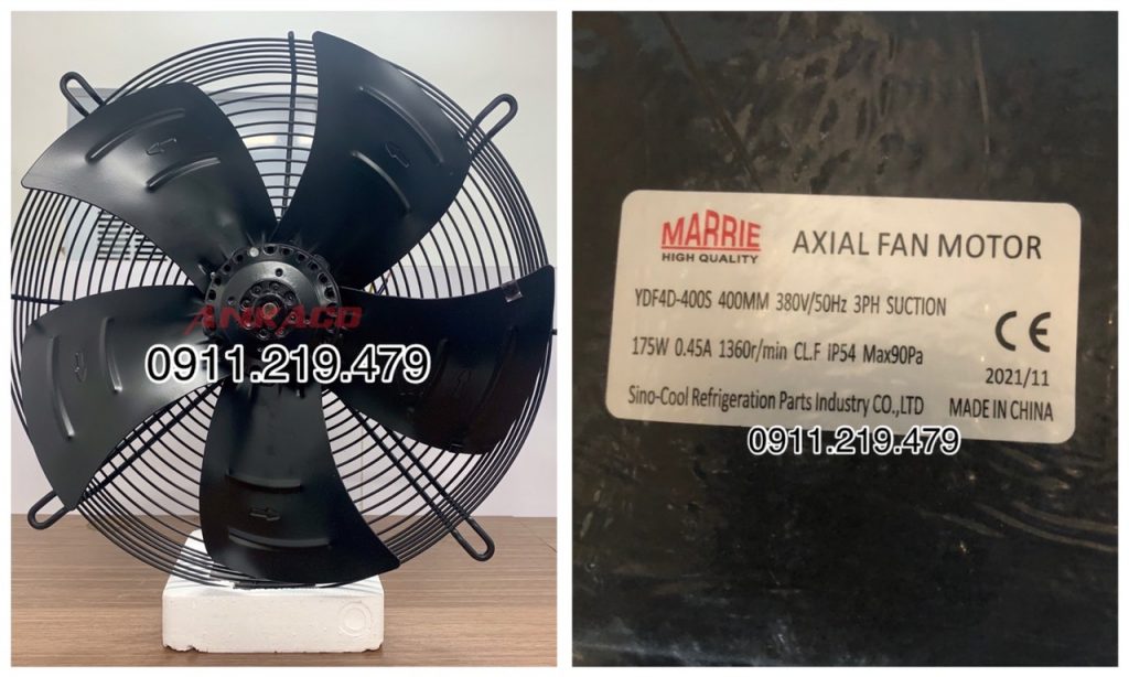 Quạt dàn kho lạnh 15 QUAT D400
