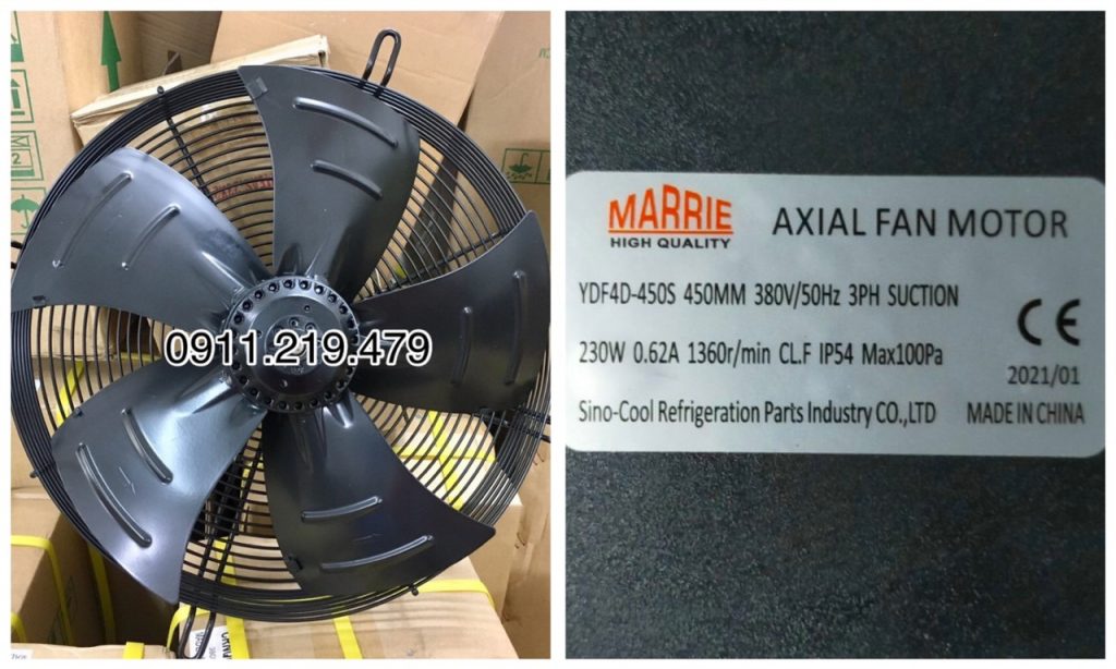 Quạt dàn kho lạnh 17 QUAT D450