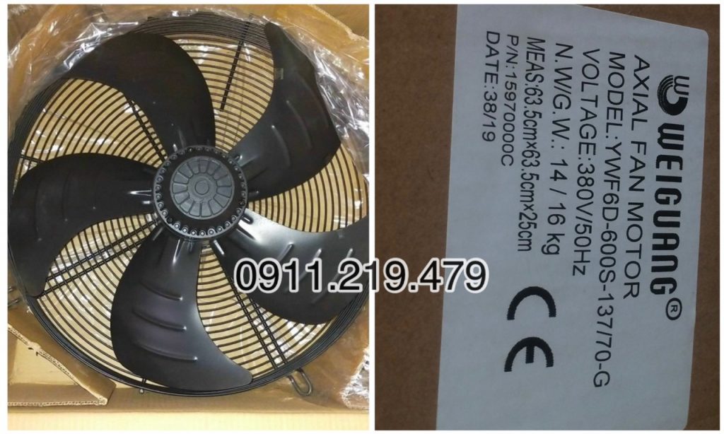 Quạt dàn kho lạnh 20 QUAT D600