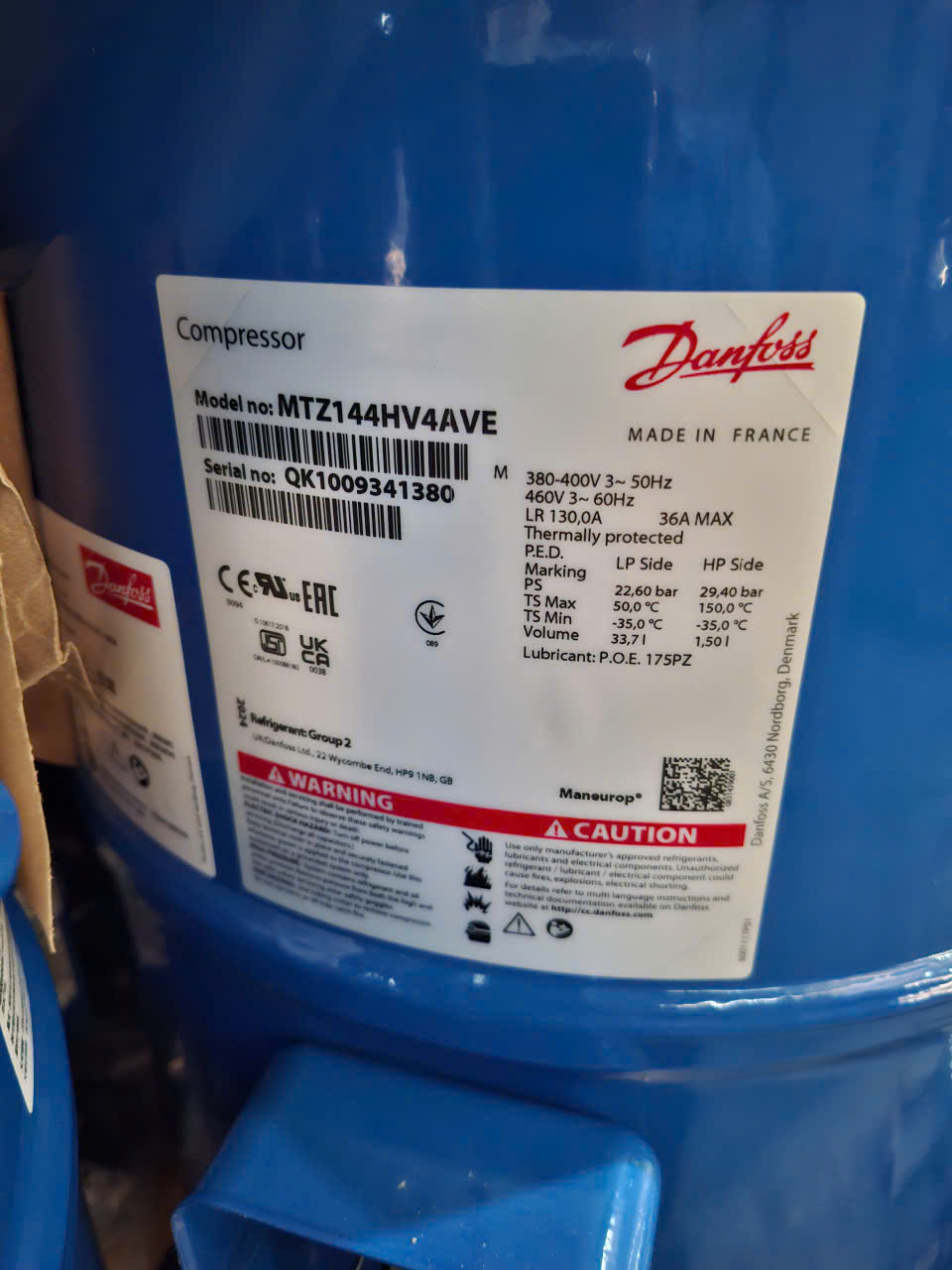 Máy nén lạnh Danfoss 12HP MTZ144HW4DVE MTZ144HV4AVE