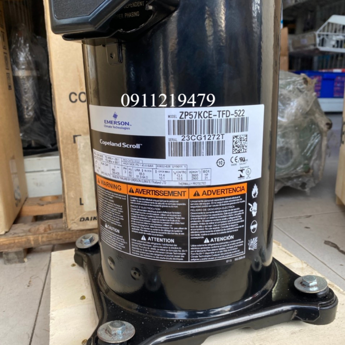 Máy nén lạnh Copeland 4.7HP ZP57KCE-TFD-522 4 ZP57KCE TFD 1