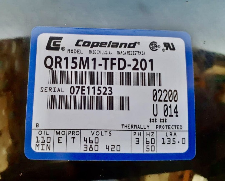 Máy nén lạnh Copeland 12HP QR15M1-TFD-522 5 QR15M1 TFD 2